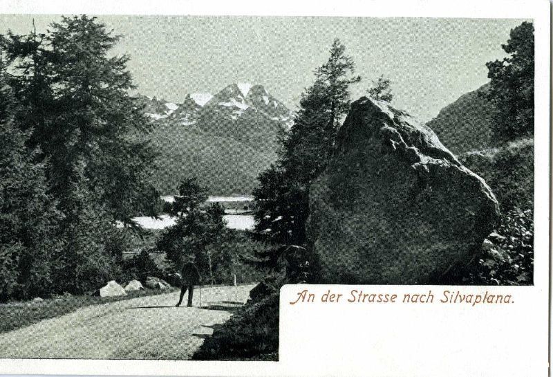 Cartoline postali: Silvaplana - Strasse nach ... c1900 – Usato da Emmenbrücke venduto da teestube