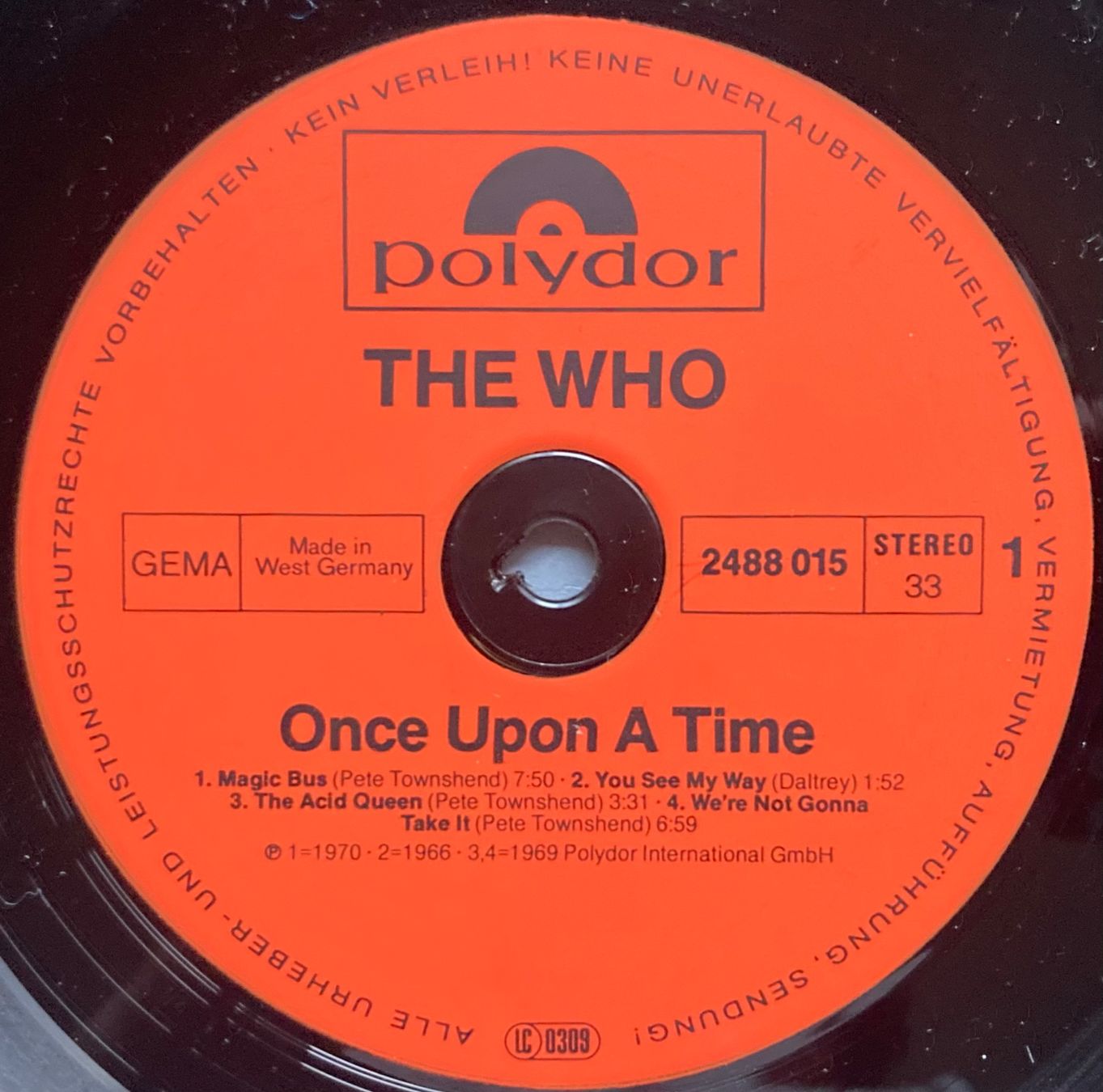 Vinyles: THE WHO - ONCE UPON A TIME – D'occasion à Poliez-Pittet par Newtown-Records 2