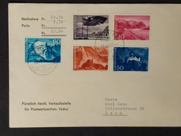 FDC Liechtenstein, Verchiedene Darstellungen, 23.VII.1959
