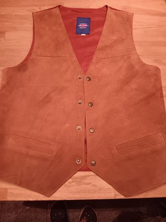 Weste aus echtem leder und Satin