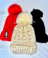 3 warme Wollmützen – ideal für kalte Wintertage