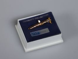 Vintage Gold Plated Missile Tie Pin