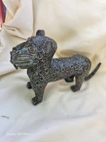 Dekorative Bronze- Benin Figur, Panther, Vintage-Stil, 21 cm
