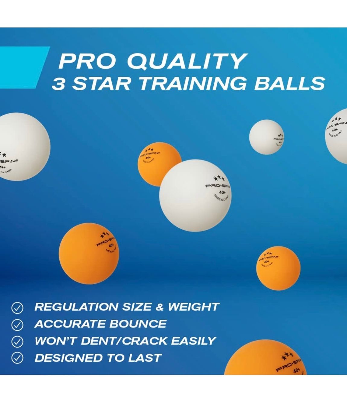 Ballons: PRO-SPIN Tischtennisschläger Set – Neuf avec emballage d'origine à Nuglar par SaleRitter 5