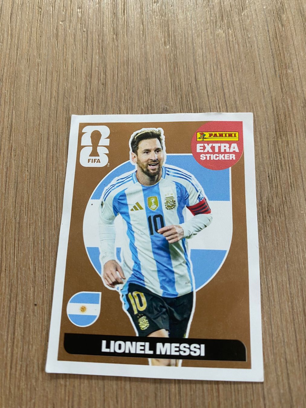 Panini Carte collezionabili: Lionel Messi Extra Sticker Panini 2026 Bronze – Usato da Arlesheim venduto da sandysworld