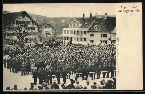 Cartoline postali: Appenzell, Appenzeller Landsgemeinde 190 – Usato da Berlin venduto da bartko-reher