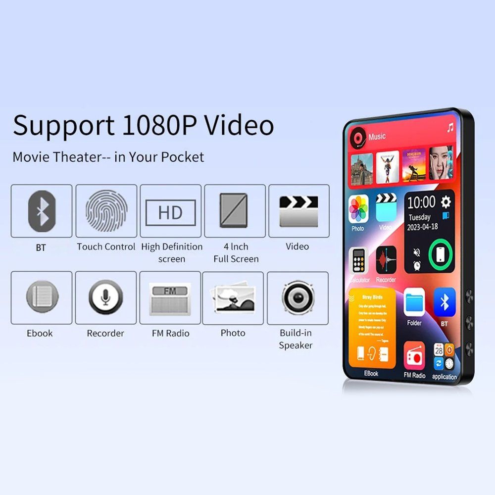Lettore multimediale portatile: MP3-HD-MP4-Player Touchscreen Bluetooth-Lautsprecher 16GB – Nuovo e nell'imballaggio originale da Genève venduto da Top-Trend 3