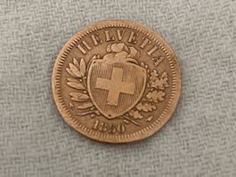 2 centimes/Rappen 1850