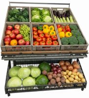 Obst und Gemüse Regal auf Rollen