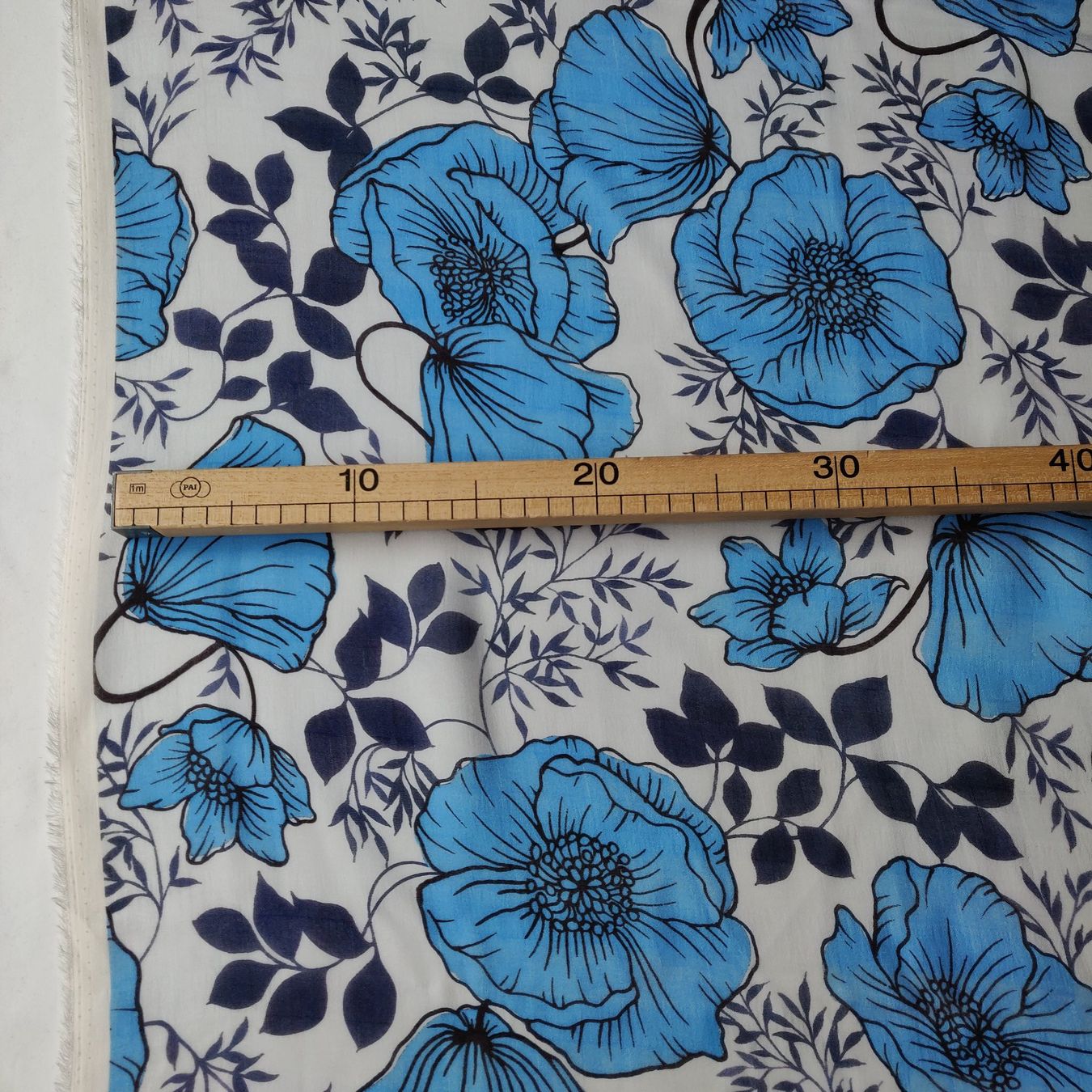 Tessuti: Seide Batist 70% Baumwolle 30% 1.60x1.40m Blauer Mohn – Nuovo (secondo la descrizione) da Lufingen venduto da Voyager7 7