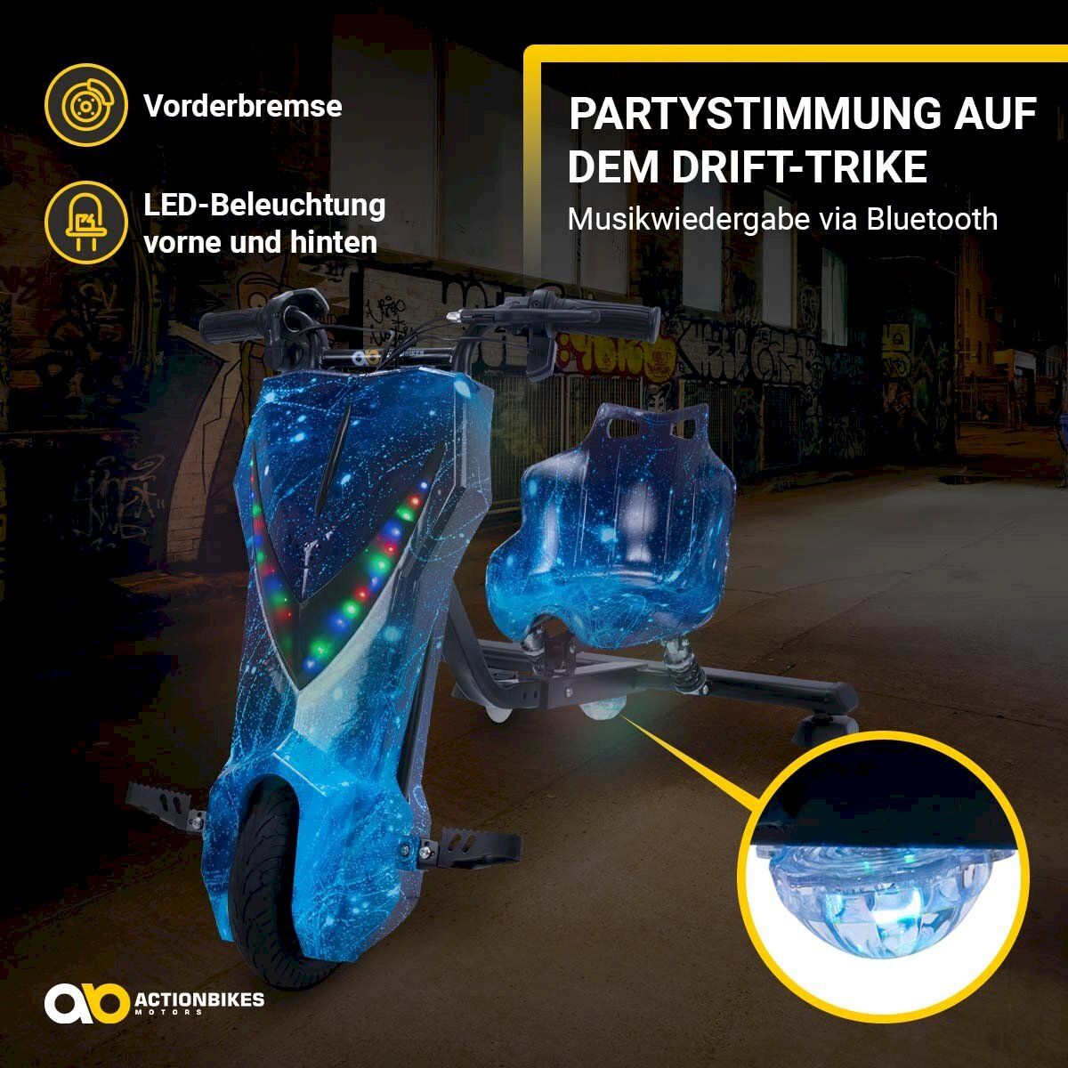 Véhicules pour enfants: Elektro-Drift-Trike Space Blue – Neuf avec emballage d'origine à Bottighofen par zaap 3