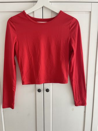 Rotes Langarmshirt, Grösse S