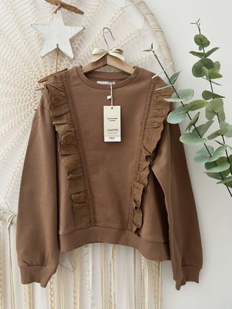 Süsses MANGO Sweatshirt Gr. 140 mit Rüschen- Neu!