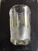 Glas antik mit Hirsch und Waldmotiv Böhmisch Kristall?