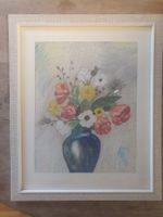 Farbstiftzeichnung Blumenstrauss 45 x 55 cm
