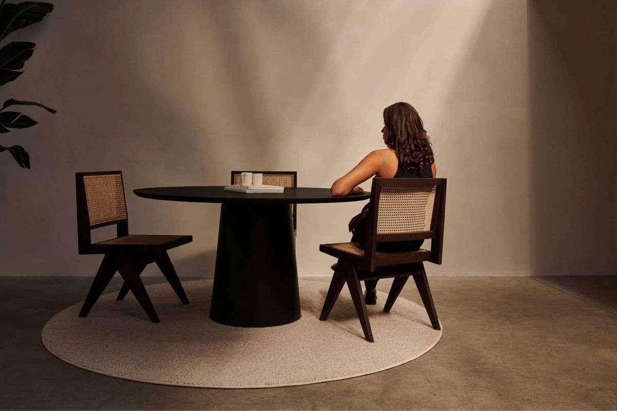 Sedie: Aime Té - Rattan Dining Chair - Pierre - Black – Usato da Zürich venduto da dren 2