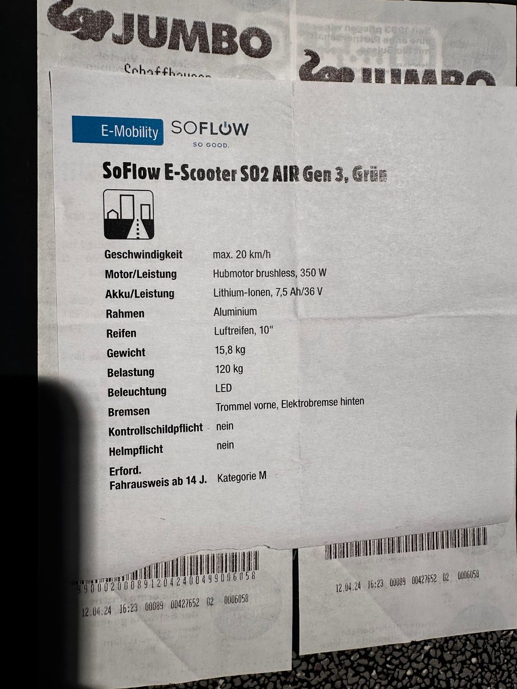 Soflow Kickboard: "E-Scooter"  SoFlow SO2 Gen 3 – Usato da Dachsen venduto da ColdChisel 5