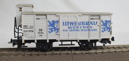 Liliput 215 DC DB Ged. Güterwagen/Bremserhaus Löwenbräu