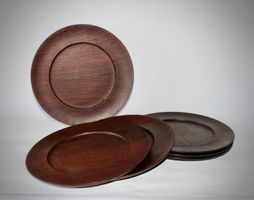 EHRENREICH, DENMARK. 6 UNTERTELLER AUS WENGE HOLZ, 60ER J.