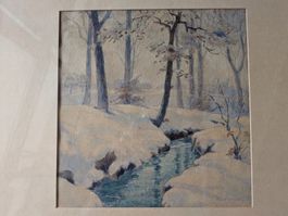 Gemälde Aquarell Adolf Moser