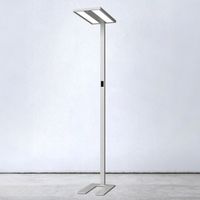 Büro Stehleuchte, Silber, 195 cm Höhe