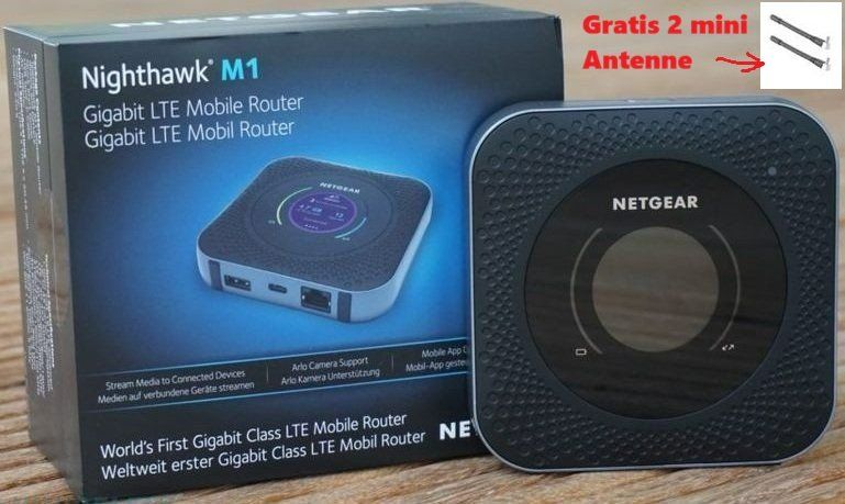 Netgear Modem & Router: NETGEAR Nighthawk M1 mit Originalverpackung Mit 2 mini Anten – Usato da Zuchwil venduto da Beppe_25.3