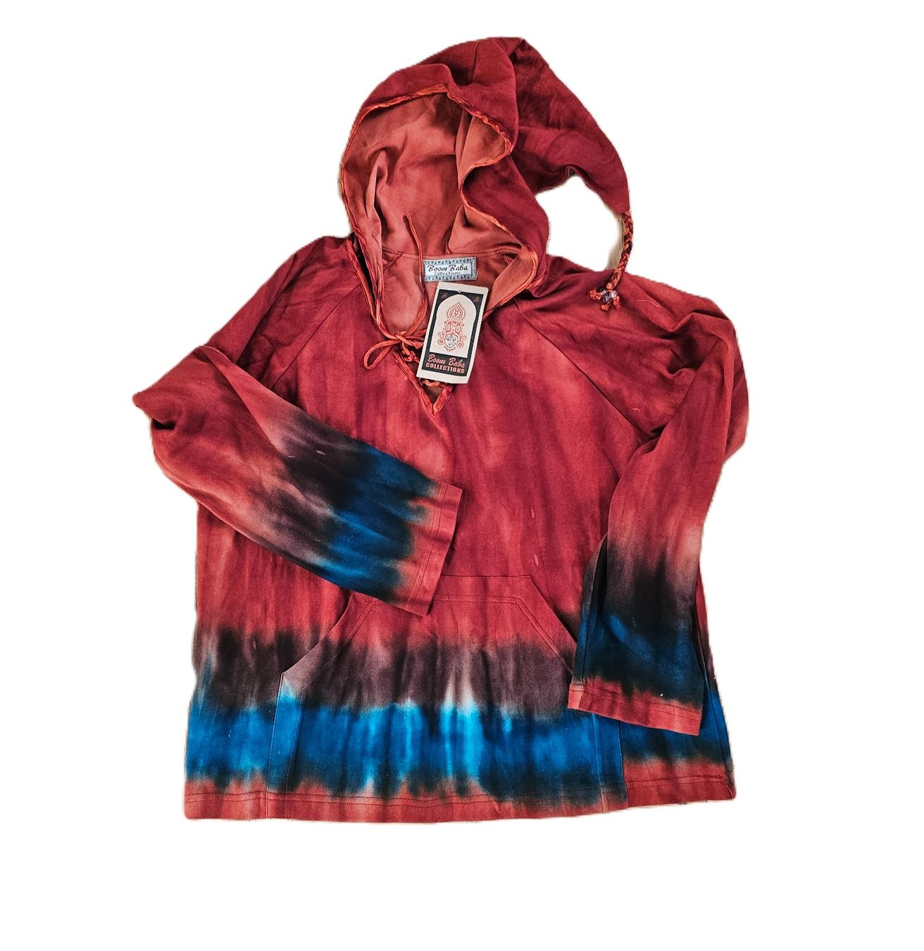 Boom Baba Maglioni & Felpe: NEU! Boom Baba Samt Pullover Hoodie Gr. S / M Hippie Boho – Nuovo e nell'imballaggio originale da Füllinsdorf venduto da Sunnebliemli7