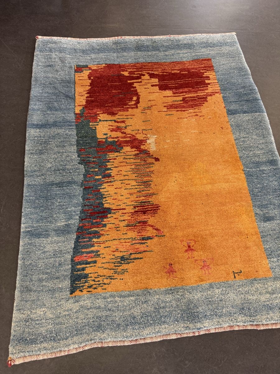 Tapis: Gabbeh Orange/Blau – D'occasion à Liestal par galerie_nategh 1