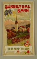 GÜRBETAL-BAHN BERN-THUN, PROSPEKT IN LITHOGRAPHIE, PANORAMA