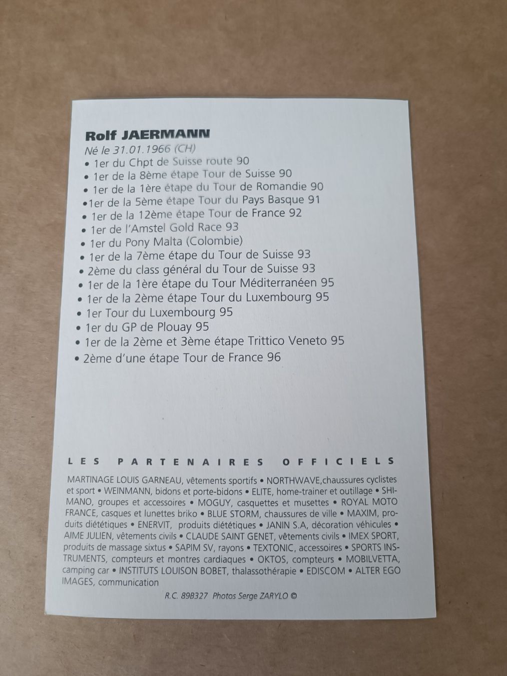 Autographes: Rolf järmann - Radsport – D'occasion à Menziken par Artographs 1