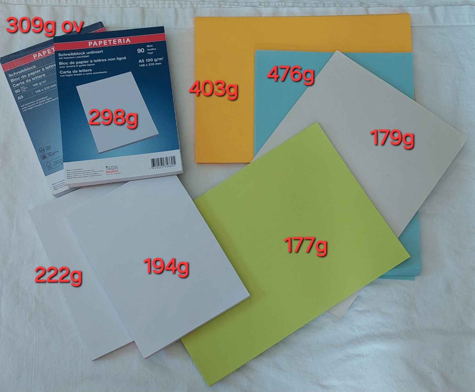 Carta: Papier bunt A4 und Blöcke uni A5 – Usato da Uitikon Waldegg venduto da Smeragol 1