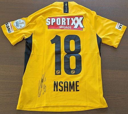 Match Worn Jean Pierre Nsame BSC Young Boys Trikot signiert