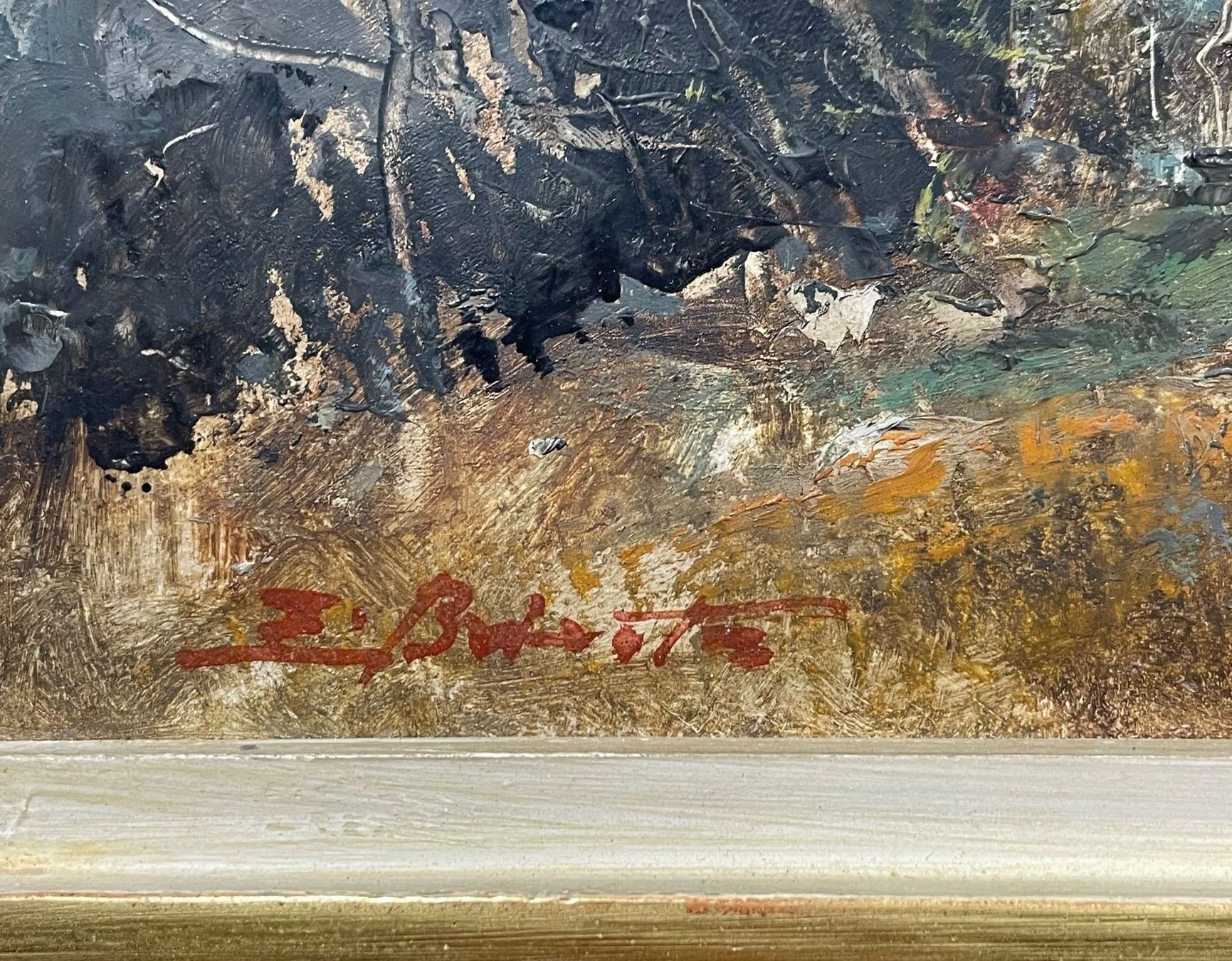Gemälde: Wunderschöne Dorf Ansicht Gemälde unleserlich Signiert – Gebraucht aus Müllheim Dorf von Othmar73 6