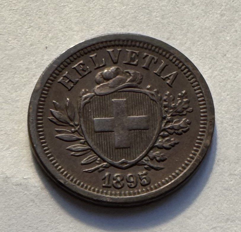 Alle Münzen: 1895 1 Rappen unz – Neu (gemäss Beschreibung) aus Kirchberg SG von Helveticus00
