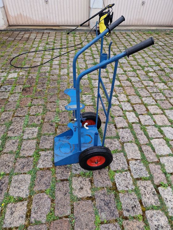 VEVOR Schweißflaschenwagen Für 2 Gasflaschen – Bis 200 Kg, 25,4 Cm Räder, Mit Sicherheitsketten