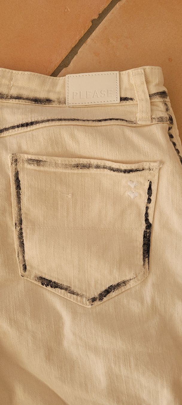 Please Jeans Jeans: Jeans please M blanc crème – Nuovo (secondo la descrizione) da Echallens venduto da frimousse2008 2