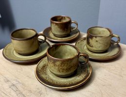 4 x Espresso-Tasse + Unterteller SAHARA Langenthal Porzellan