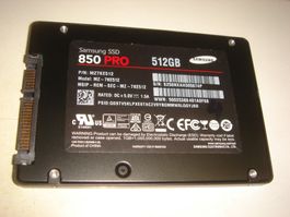 1 stück 512gb ssd. Samsung 850 pro. Getestet. Siehe Details