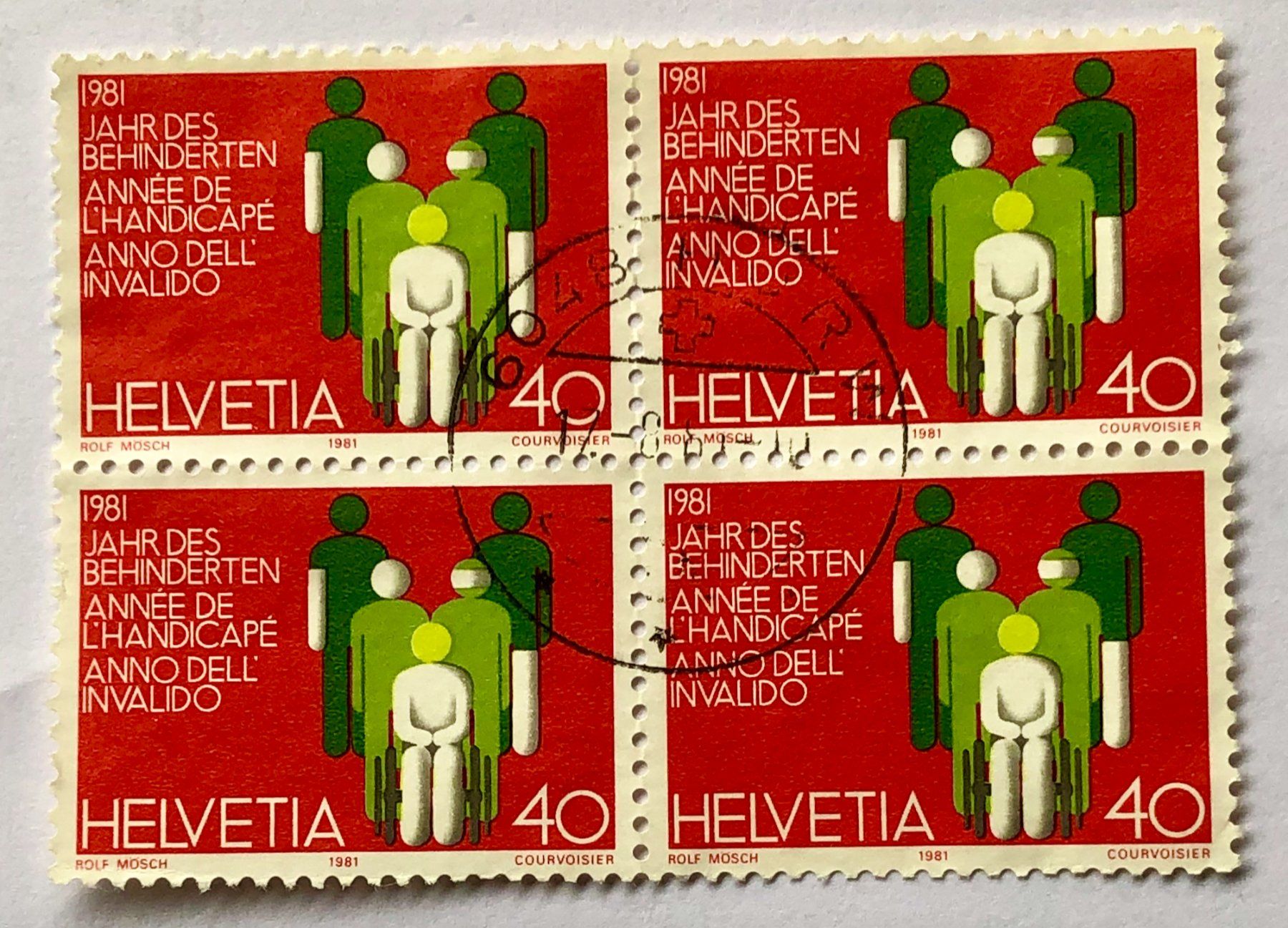 Tutti i francobolli: 4 er Block Nr.650  mit Stempel – Usato da Aarau venduto da Billa007