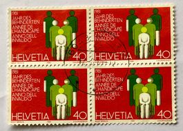 4 er Block Nr.650  mit Stempel