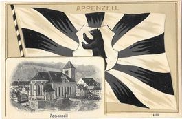 Appenzell Prägekarte mit Wappen Bär