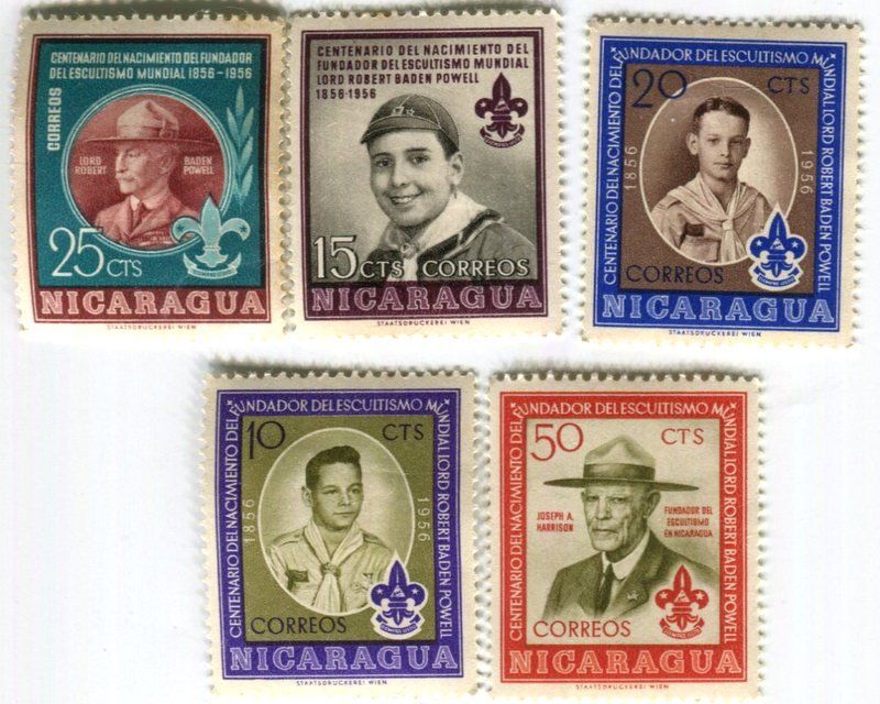 Alle Briefmarken: Briefmarken "Pfadfinder". Nikaragua. – Gebraucht aus Basel von Butsch5