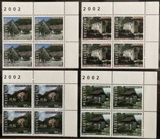 2002, PP Viererblock Serie postfrisch (**), unter Postpreis
