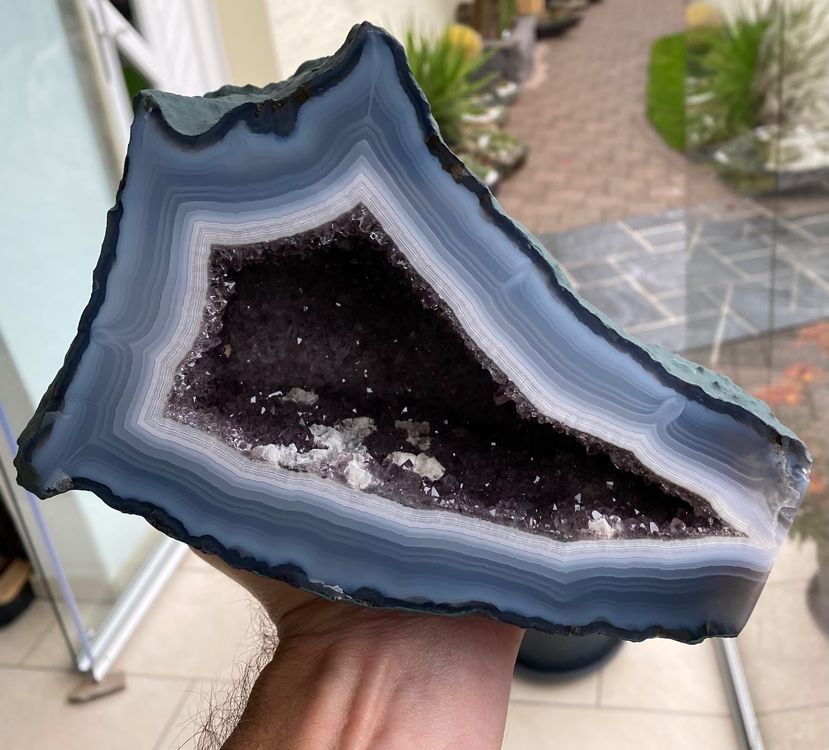 Quarz Geode Angel Aura Behandelt Geode - Schillernd Produktbild-Vorschau 2