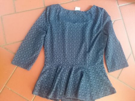 **Elegante Spitzenbluse/shirt gr. M, dunkelblaue **