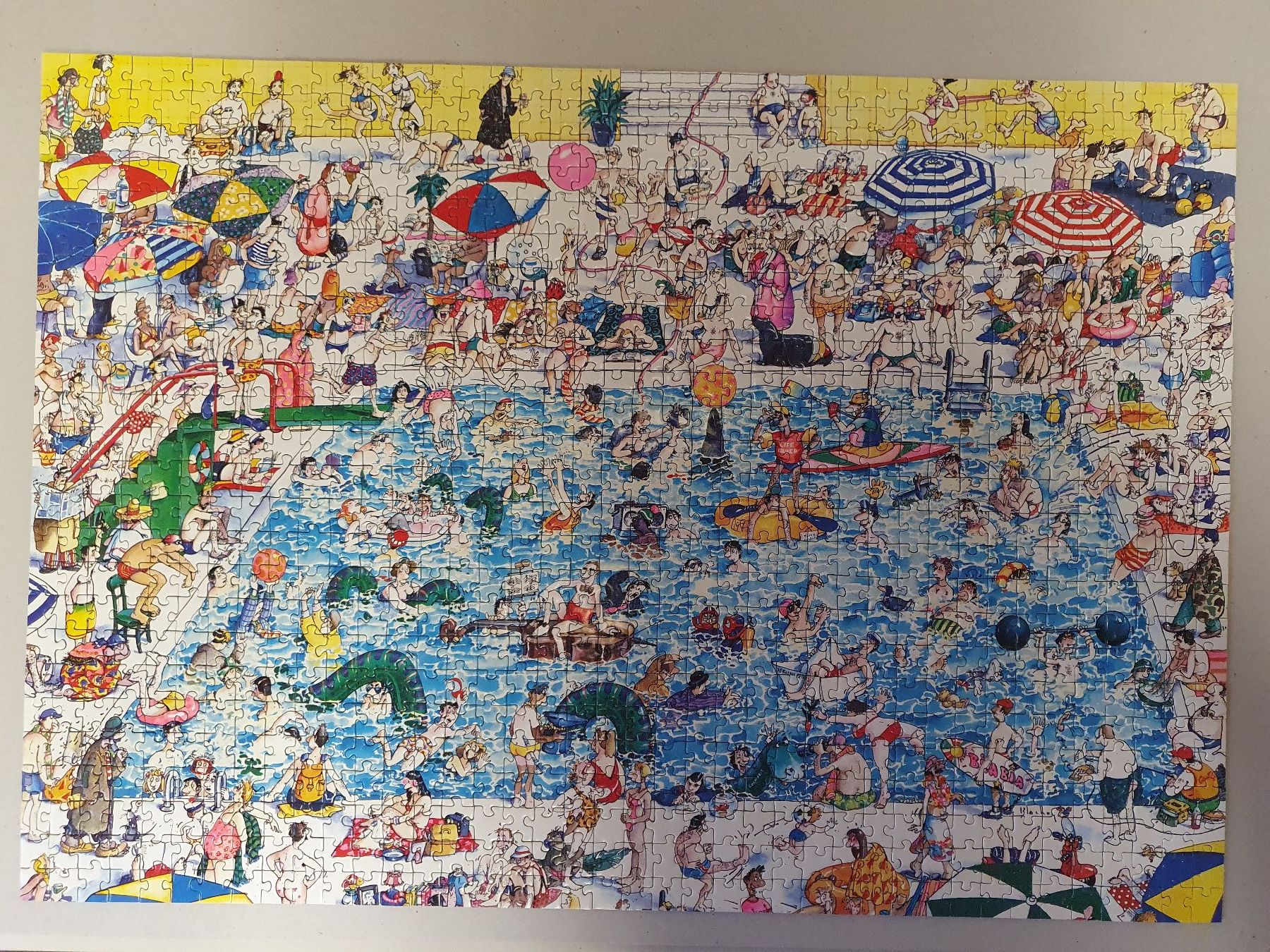 Heye Puzzle: Blachon Puzzle - Happy Pool - 1000 Teile - von 1987 – Usato da Stilli venduto da Mos1 2