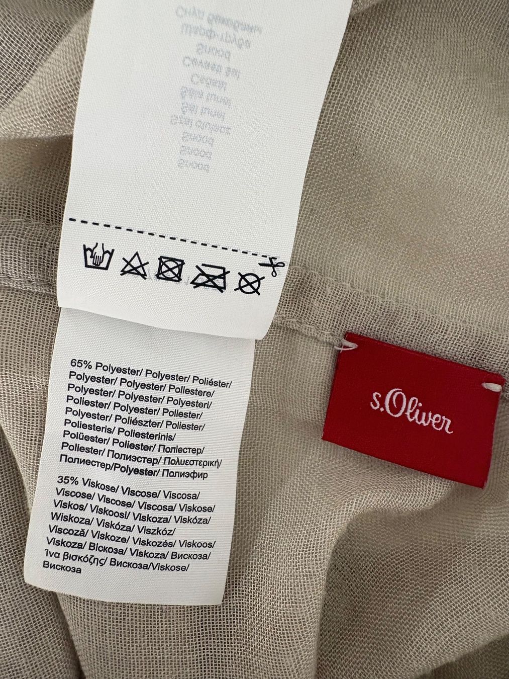 S.Oliver Foulard & Sciarpe: S. Oliver Loopschal mit Federn beige silber leicht – Nuovo (secondo la descrizione) da Regensdorf venduto da secondchancefashion 3
