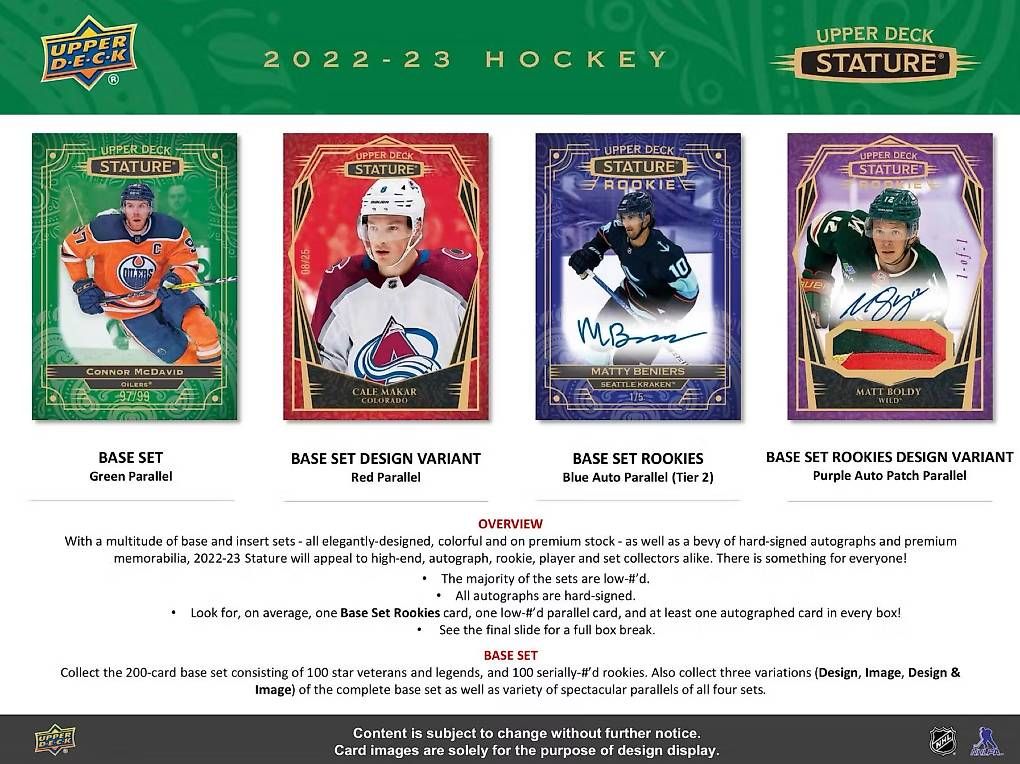 NHL Cartes à collectionner: NHL Stature Upper Deck 22/23 – D'occasion à Wallisellen par JoshZh97 3