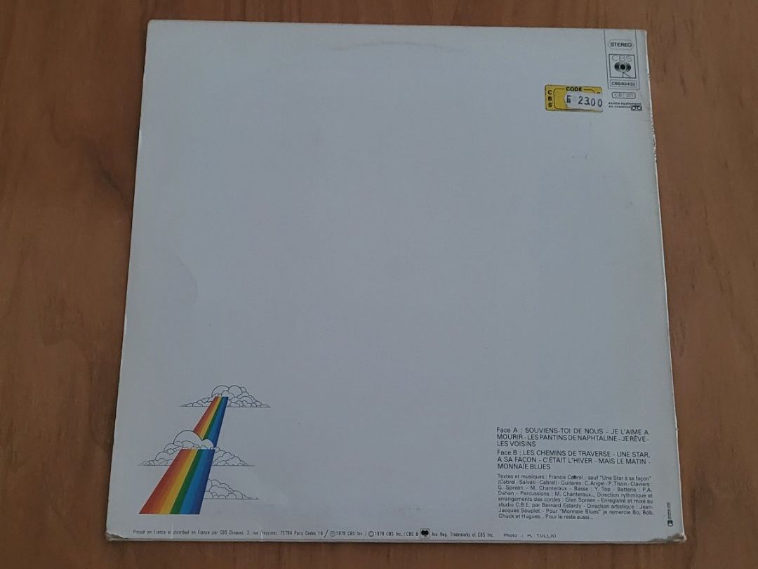 Schallplatten: LP Francis Cabrel – Gebraucht aus Martigny von MZ-67 1