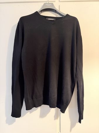 Maglione Karl Lagerfeld nero Taglia L V-Neck Uomo Cotone
